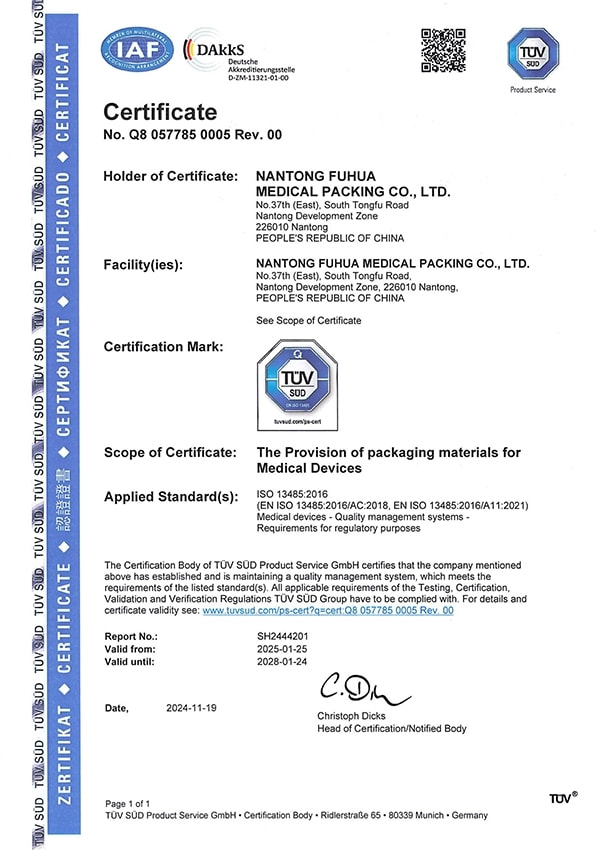 Nou certificat ISO13485